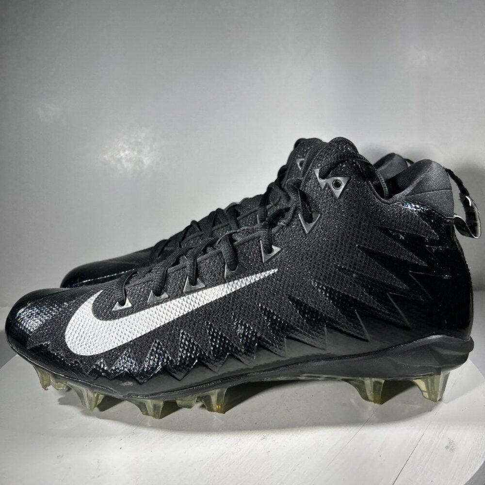 Nike Alpha Menace Pro Mid Football Cleats Mens Size 11.5 Black Shoes Sneakers
